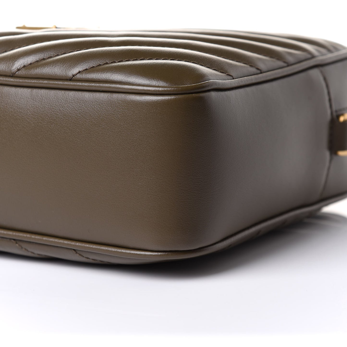 Calfskin Matelasse Monogram Lou Camera Bag Military Olive