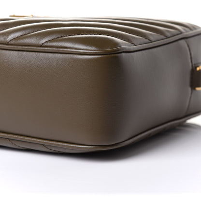 Saint Laurent Calfskin Matelasse Monogram Lou Camera Bag Military Olive 7 of 11