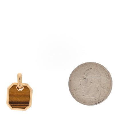 David Yurman 18K Yellow Gold Tiger Eye 15mm Octagonal Amulet Pendant 2 of 3
