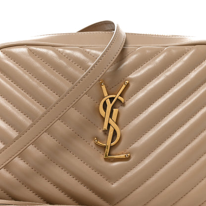 Saint Laurent Calfskin Matelasse Monogram Lou Camera Bag Dark Beige 7 of 10