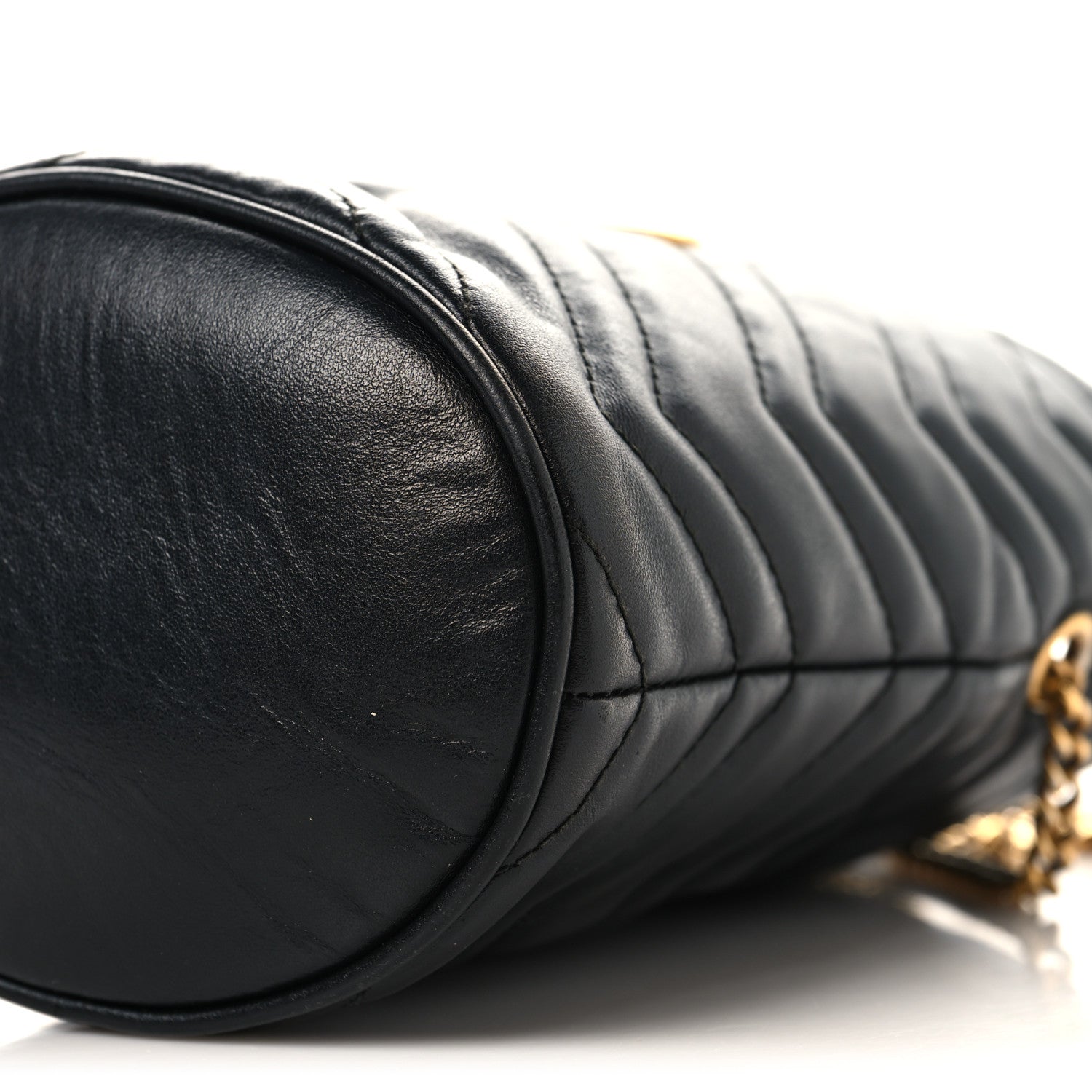 Gucci Calfskin Matelasse Mini GG Marmont 2.0 Bucket Bag Black 10 of 10