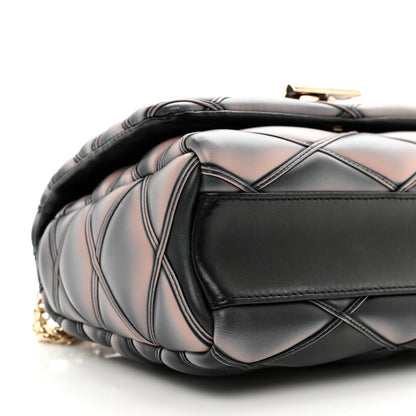 Louis Vuitton Lambskin Malletage Top Handle GO-14 MM Black Pink 8 of 9