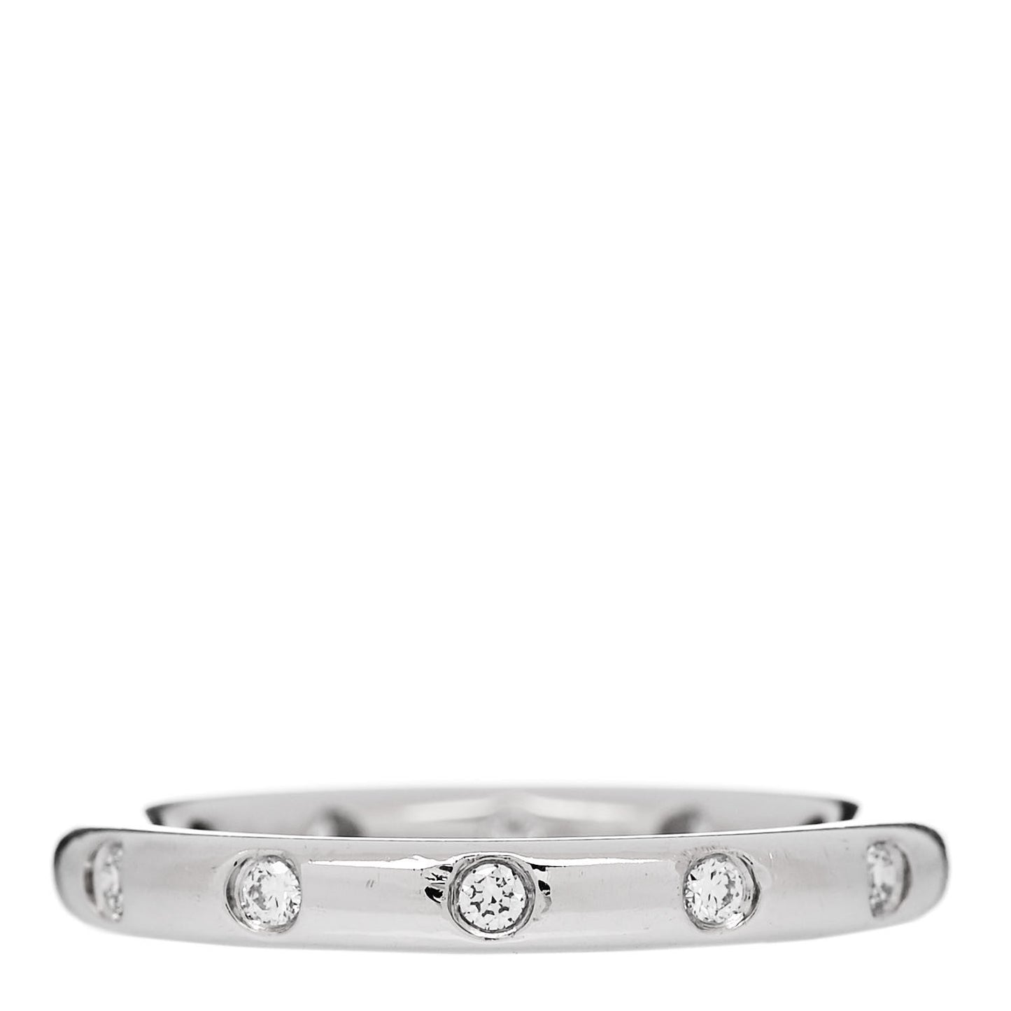 Platinum Diamond Bezet Band Ring 52 6