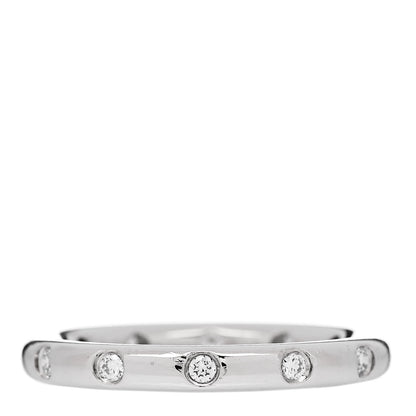 Tiffany Platinum Diamond Bezet Band Ring 52 6 3 of 4