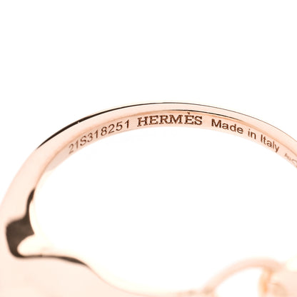 Hermes 18K Rose Gold Diamond TPM Galop Ring 50 5.25 5 of 9