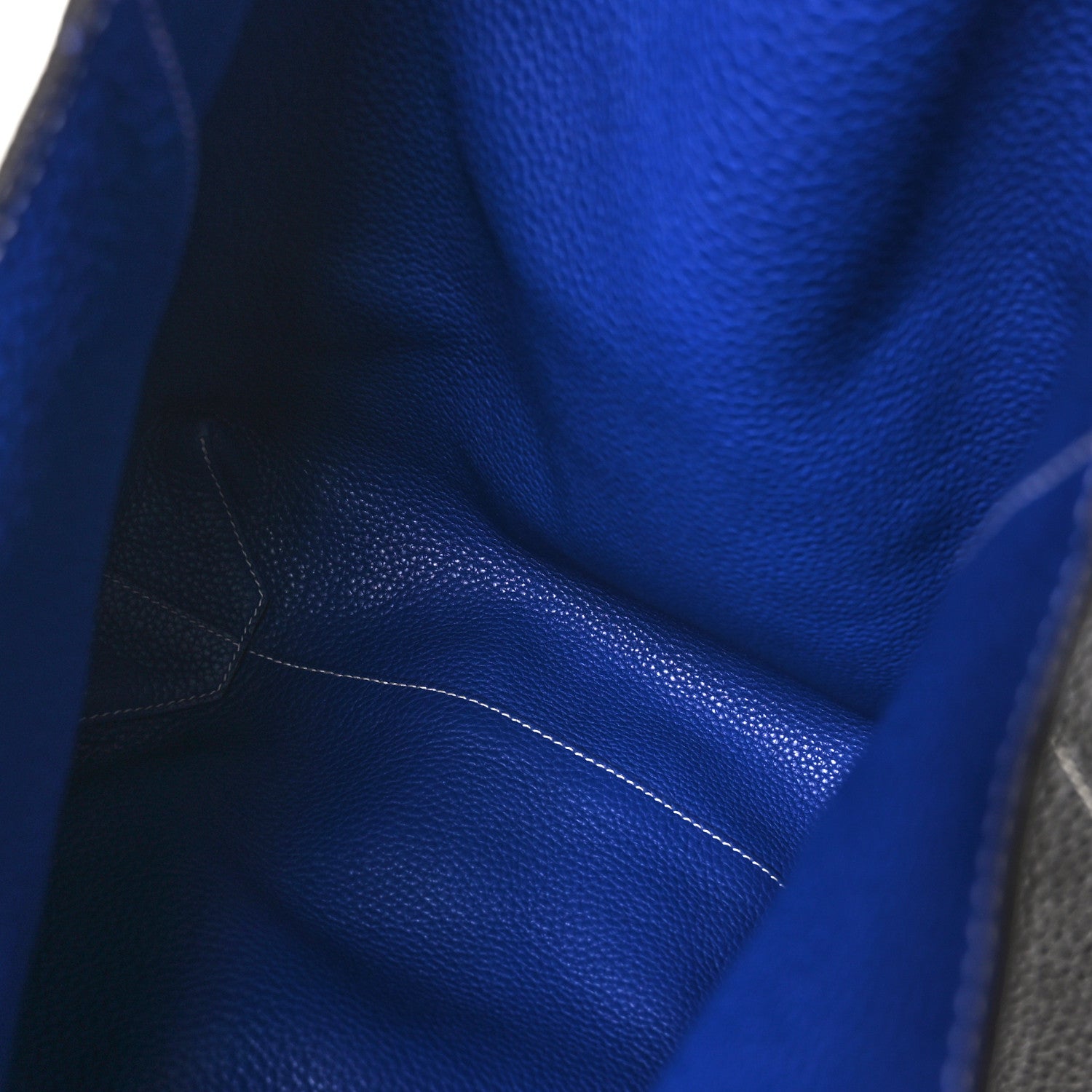 Hermes Taurillon Clemence Double Sens 36 Reversible Tote Graphite Bleu Electrique 5 of 12