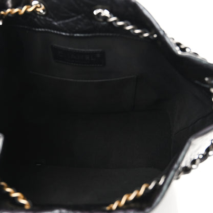 Chanel Iridescent Lambskin Calfskin Small Quilted Gabrielle Backpack Black 5 of 10