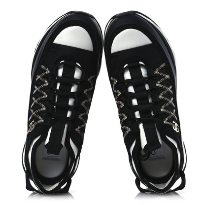 Chanel Mixed Fibers Suede Calfskin CC Sneakers 39 White Black 2 of 11