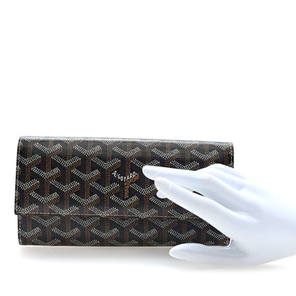 Goyard Goyardine Varenne Long Wallet Black Gold 2 of 7