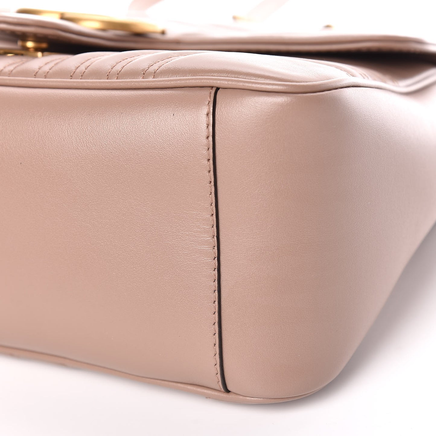 Calfskin Matelasse Small GG Marmont Top Handle Shoulder Bag Porcelain Rose