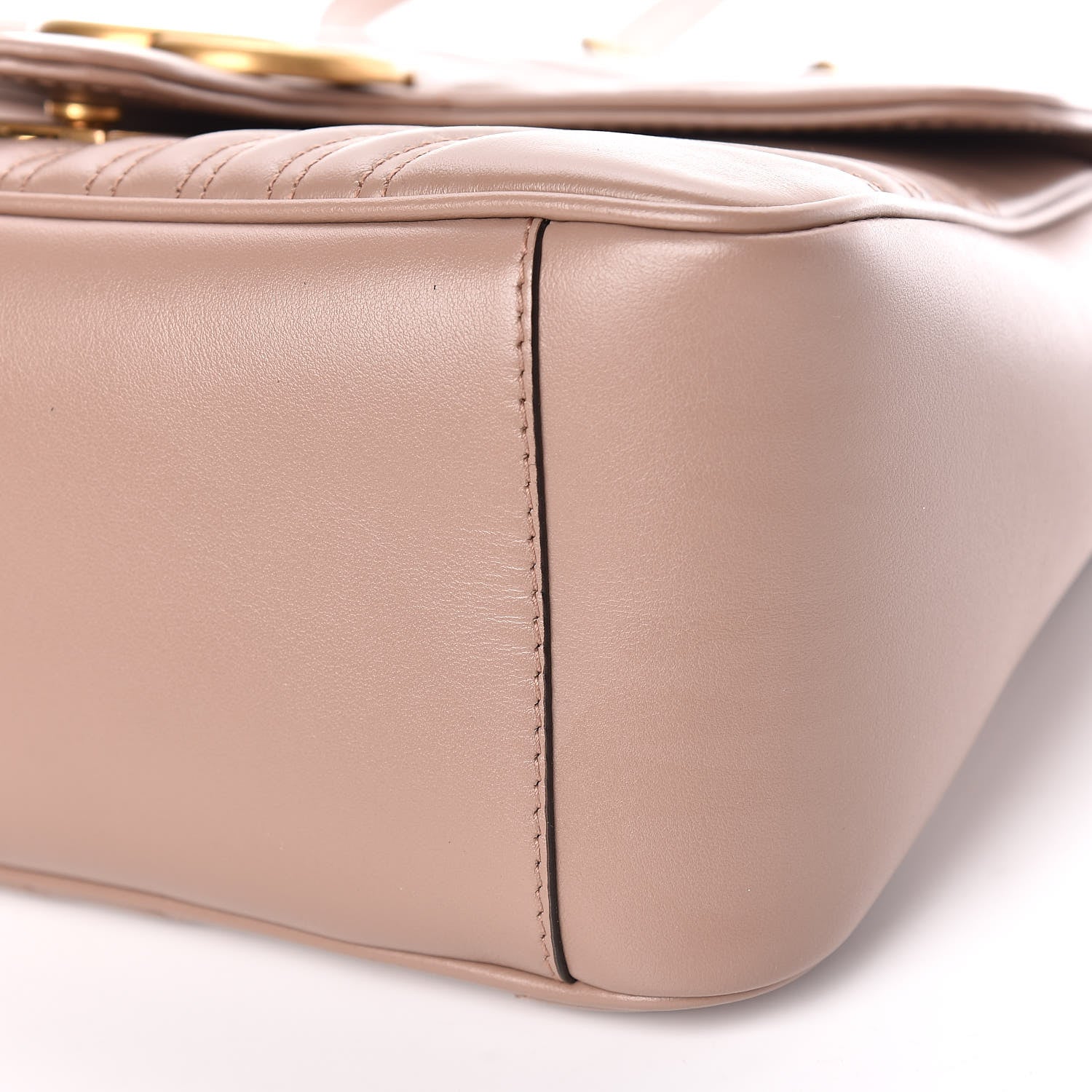 Gucci Calfskin Matelasse Small GG Marmont Top Handle Shoulder Bag Porcelain Rose 11 of 11