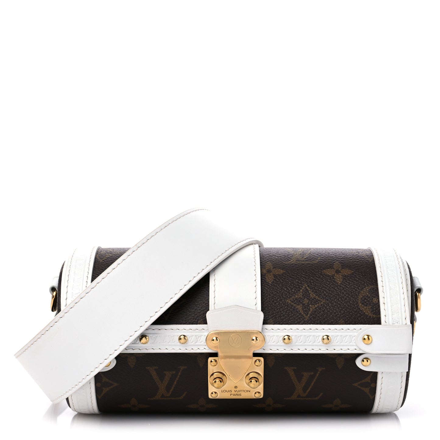 Monogram LV Match Papillon Trunk White
