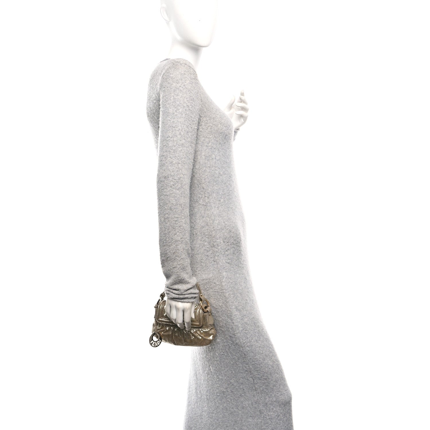 Fendi Metallic Nappa Mini Chef Shoulder Bag Gold 1850977