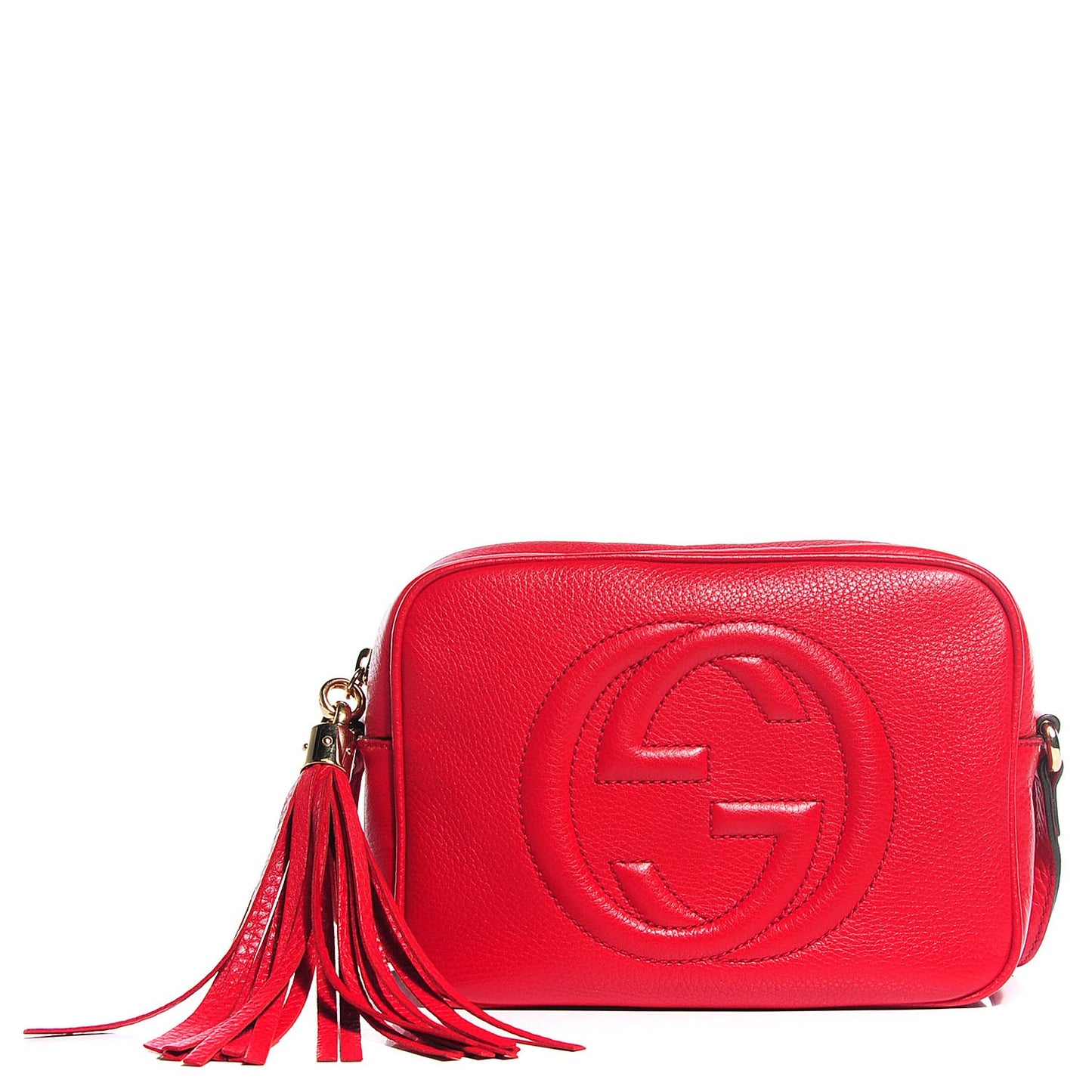 Pebbled Calfskin Small Soho Disco Bag Tabasco Red