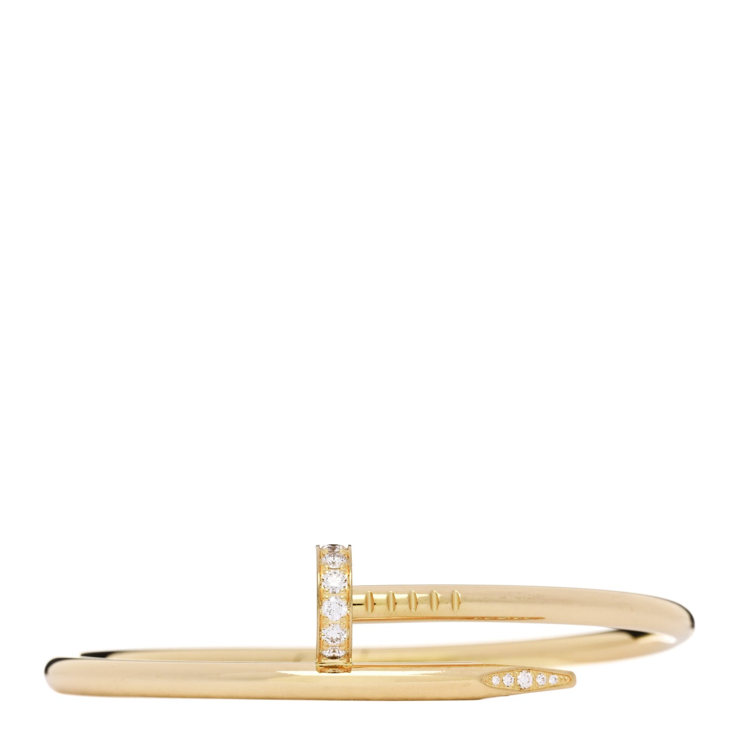 Cartier 18K Yellow Gold Diamond Juste Un Clou Bracelet 16 1 of 5