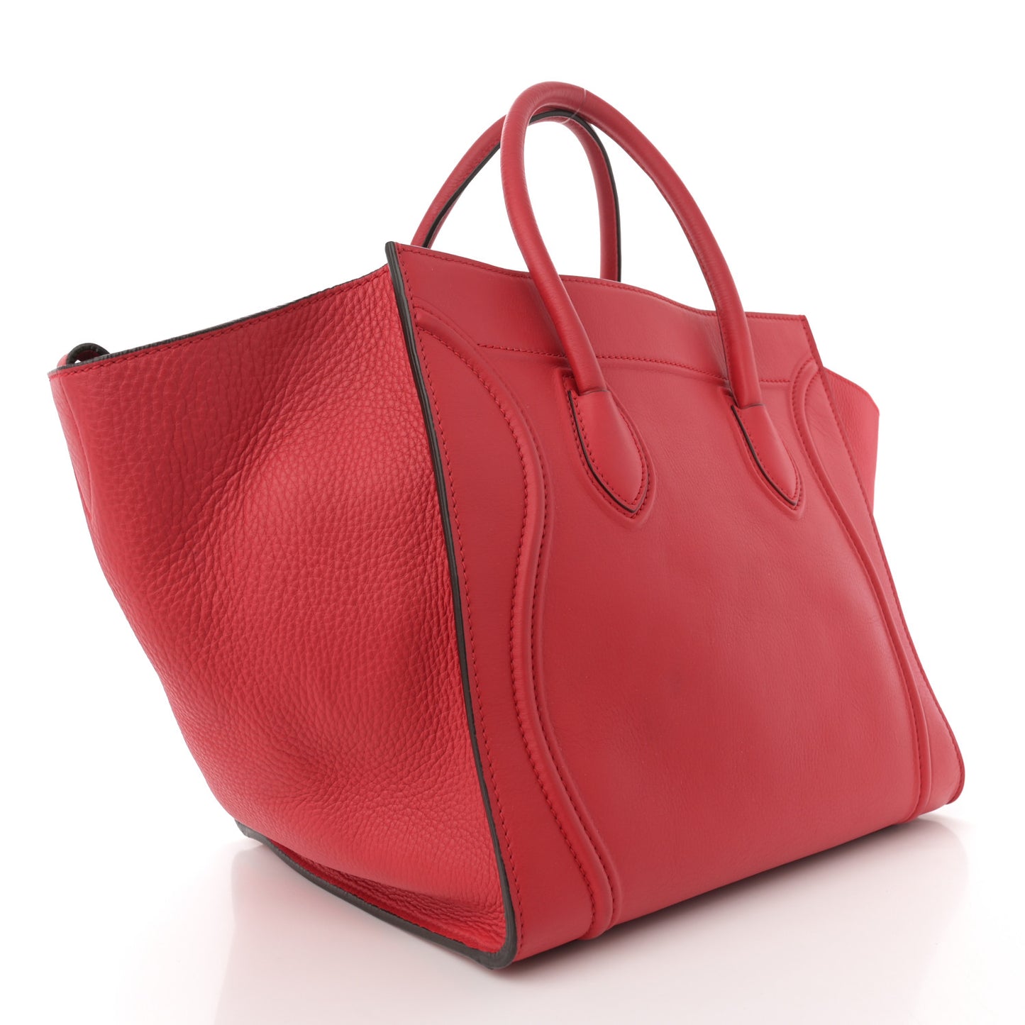 Grained Baby Calfskin Medium Phantom Luggage Vermillion