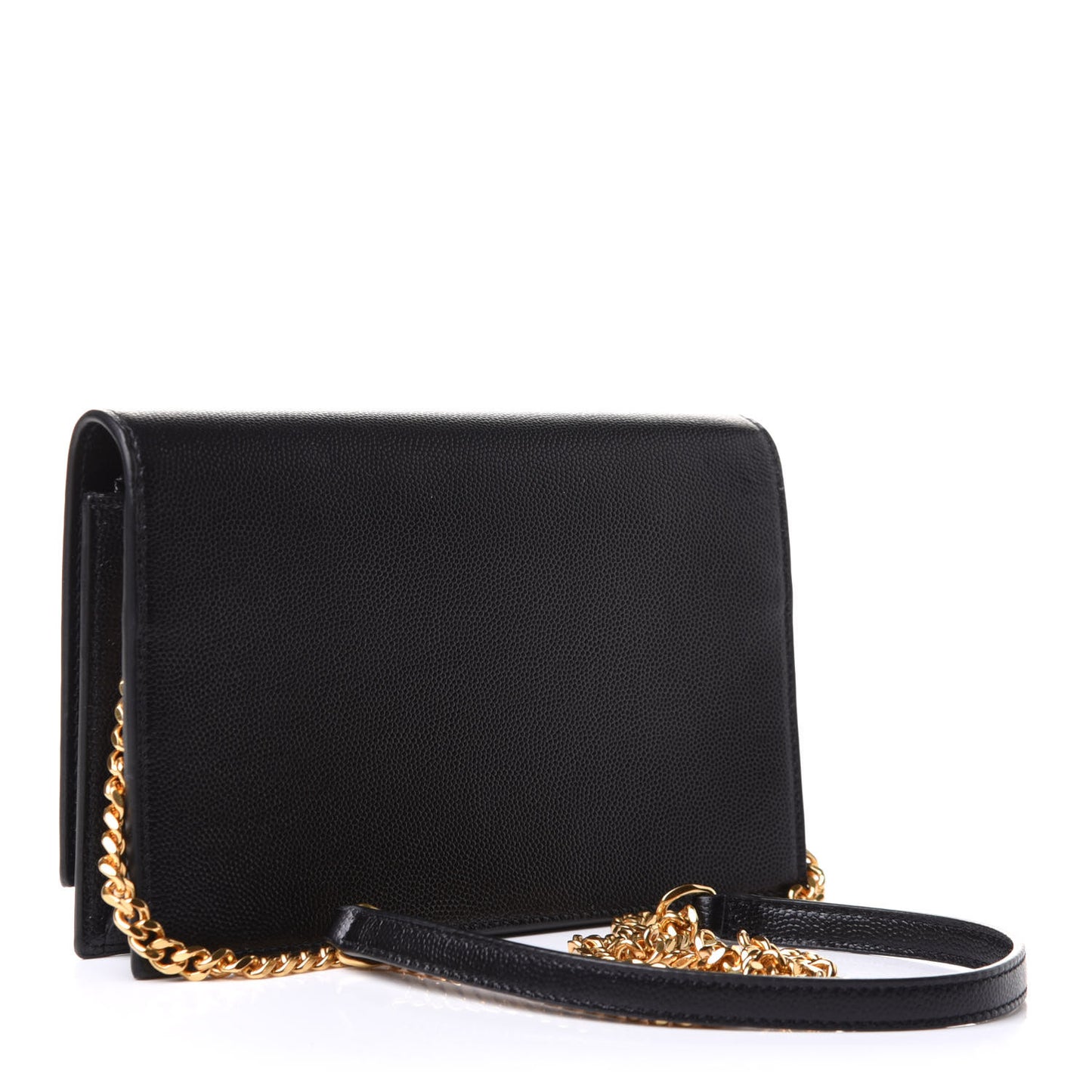 Grain De Poudre Classic Monogram Kate Tassel Chain Wallet Black