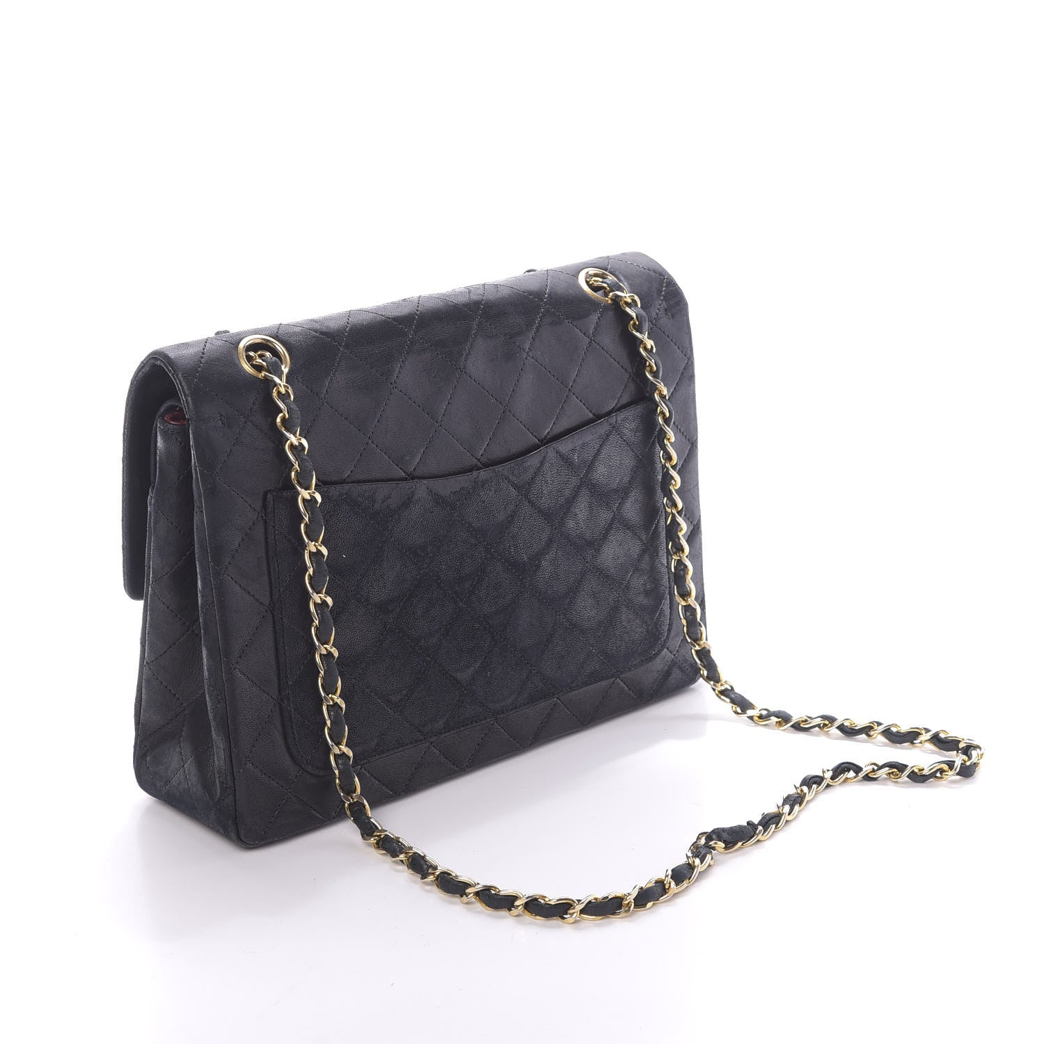Chanel Lambskin Quilted Medium Double Flap Black 3 of 17
