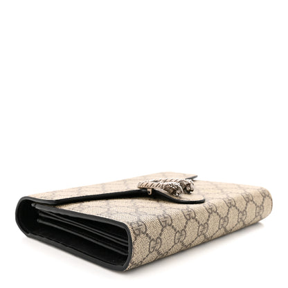 Gucci GG Supreme Monogram Mini Dionysus Chain Wallet Beige Black 4 of 11