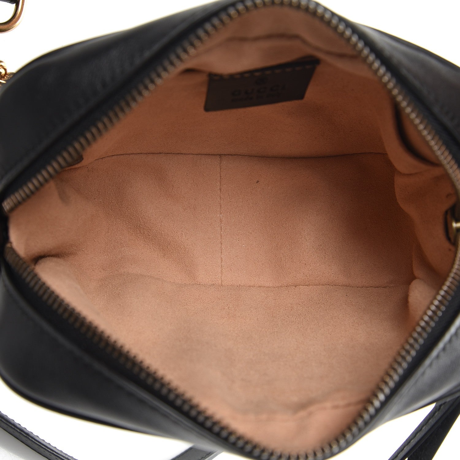 Gucci Calfskin Matelasse Mini GG Marmont Chain Shoulder Bag Black 5 of 7