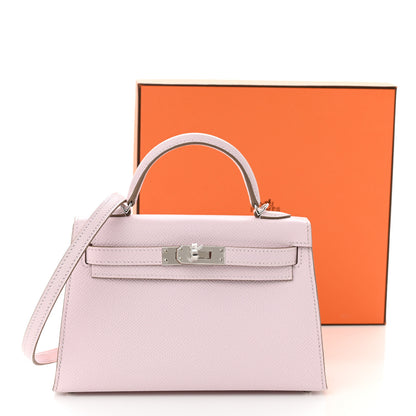 Hermes Epsom Mini Kelly Sellier 20 Mauve Pale 11 of 11