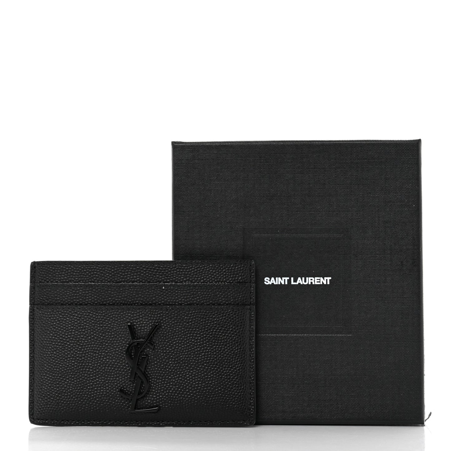 Grain De Poudre Monogram Credit Card Case Black