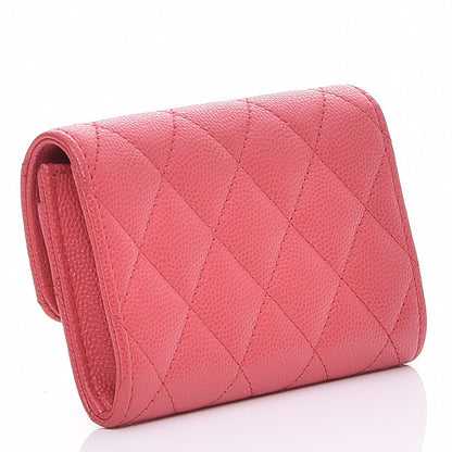 Chanel Caviar Quilted Card Holder Dark Pink 3 of 9