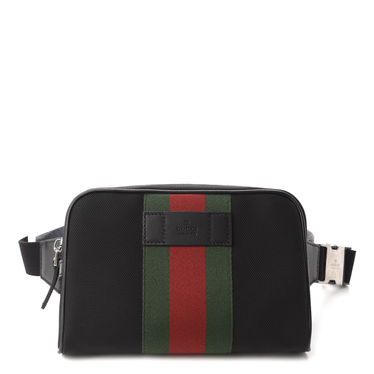 Gucci Canvas Web Slim Belt Bag Black 1 of 10