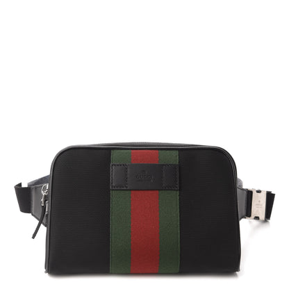 Gucci Canvas Web Slim Belt Bag Black 1 of 10