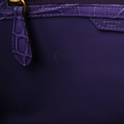 Celine Crocodile Mini Luggage Purple 11 of 12