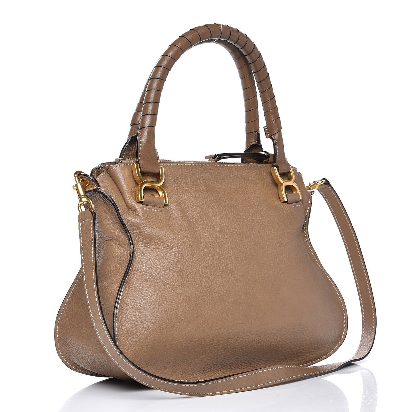 Calfskin Medium Marcie Satchel Nut