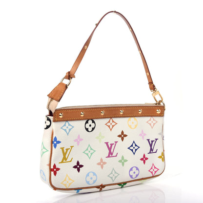 Louis Vuitton Monogram Multicolor Pochette Accessories White 3 of 12