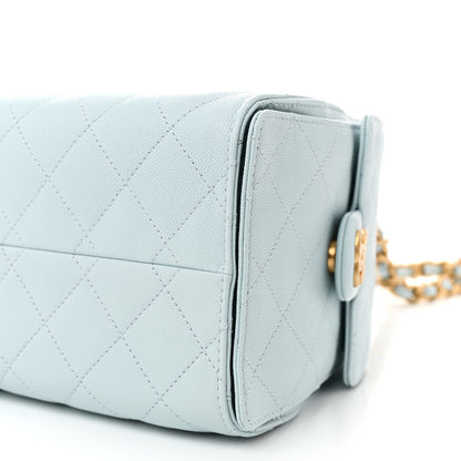 Chanel Caviar Quilted Small Chanel 25 Handbag Light Blue 10 of 11