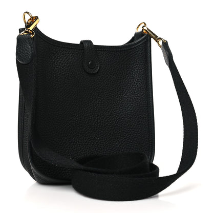 Hermes Taurillon Clemence Evelyne TPM Black 3 of 11