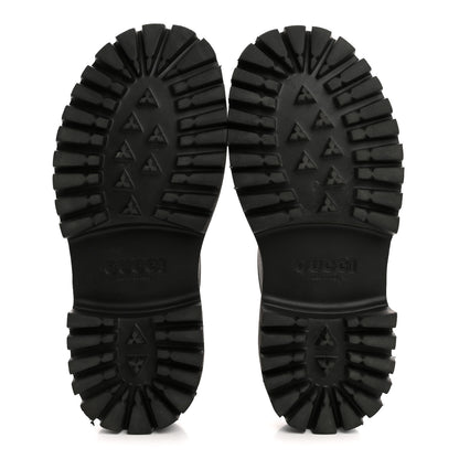 Gucci Rubber GG Monogram Perforated Elea Platform 55mm Lug Sole Sandals 36 Black 6 of 13