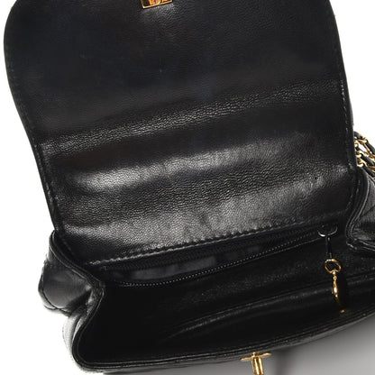Chanel Lambskin Quilted 4 Chain Mini Flap Black 11 of 11