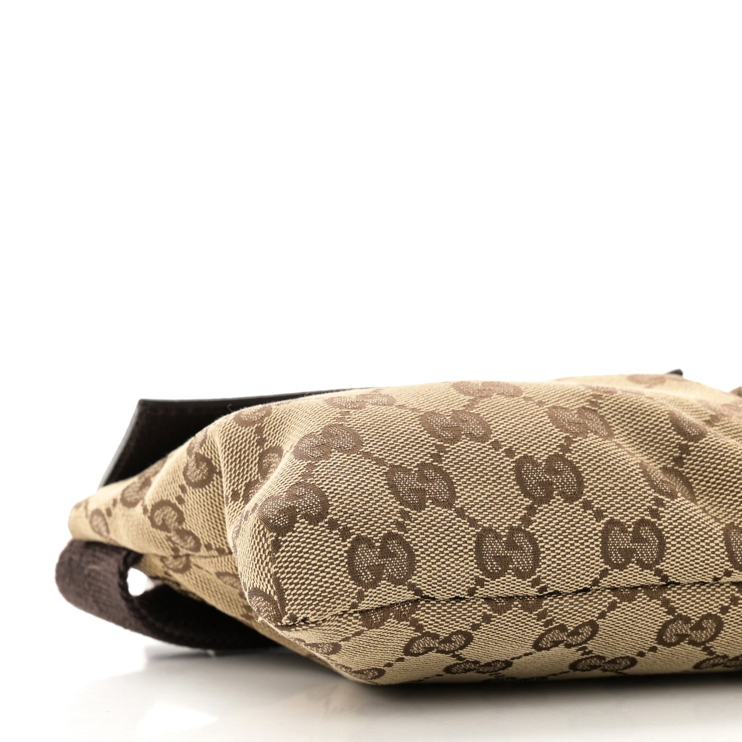 GG Monogram Double Pocket Belt Bag Dark Brown