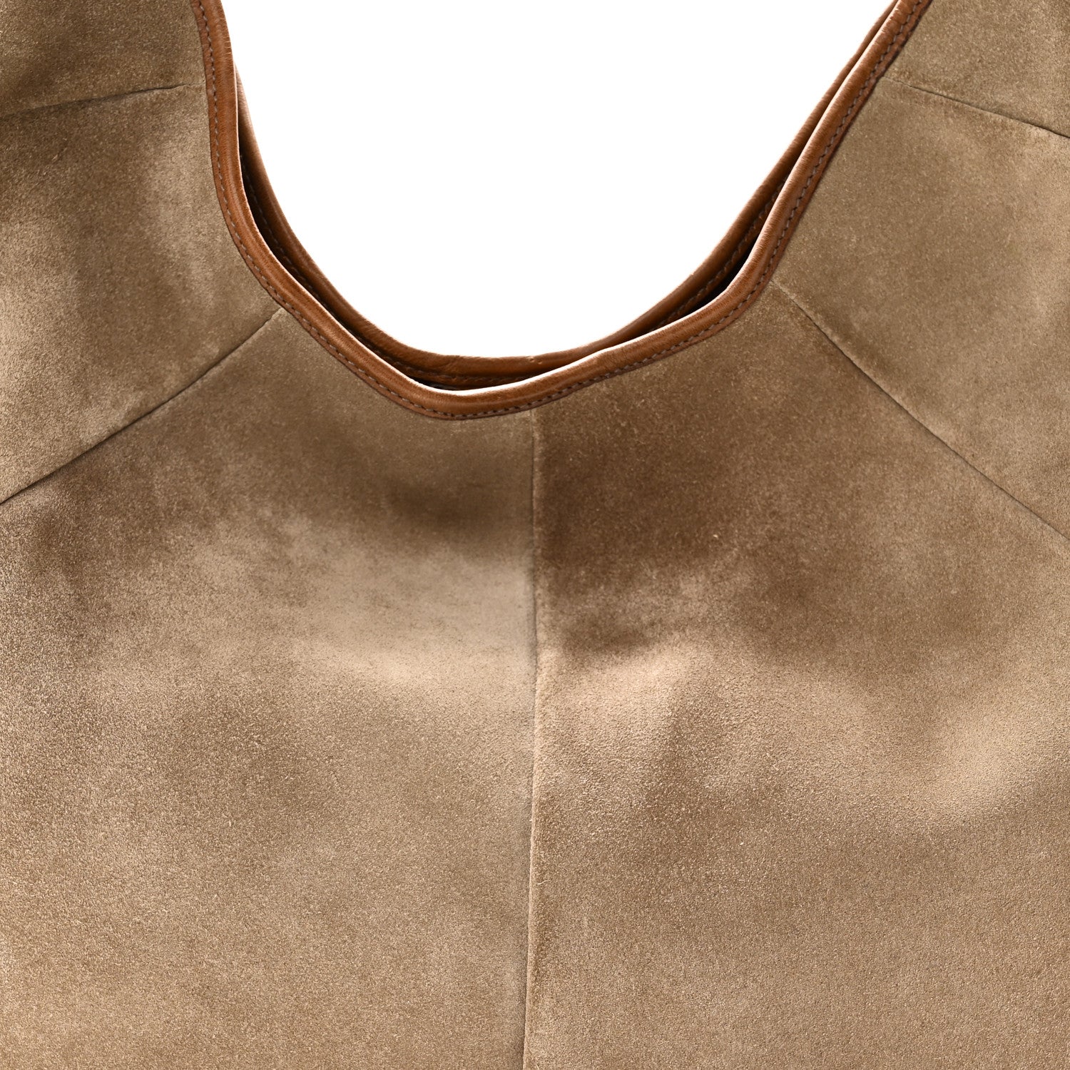 Saint Laurent Suede Buffalo Horn Mombasa Hobo Beige 8 of 10
