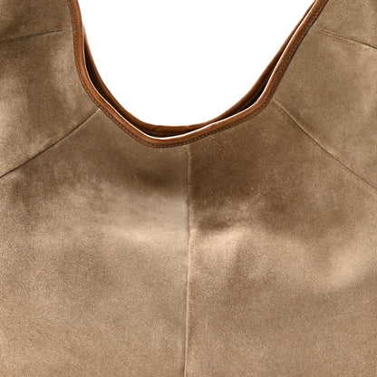 Saint Laurent Suede Buffalo Horn Mombasa Hobo Beige 8 of 10