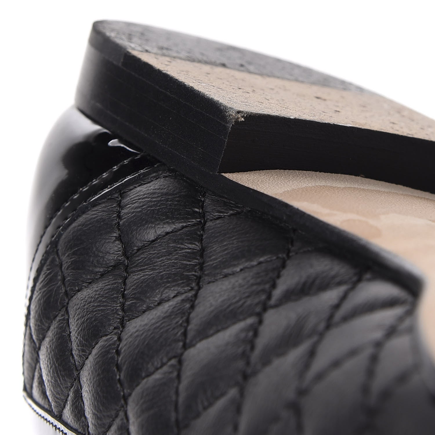 Chanel Patent Calfskin Quilted Womens CC Loafers 40 Black 13 of 15