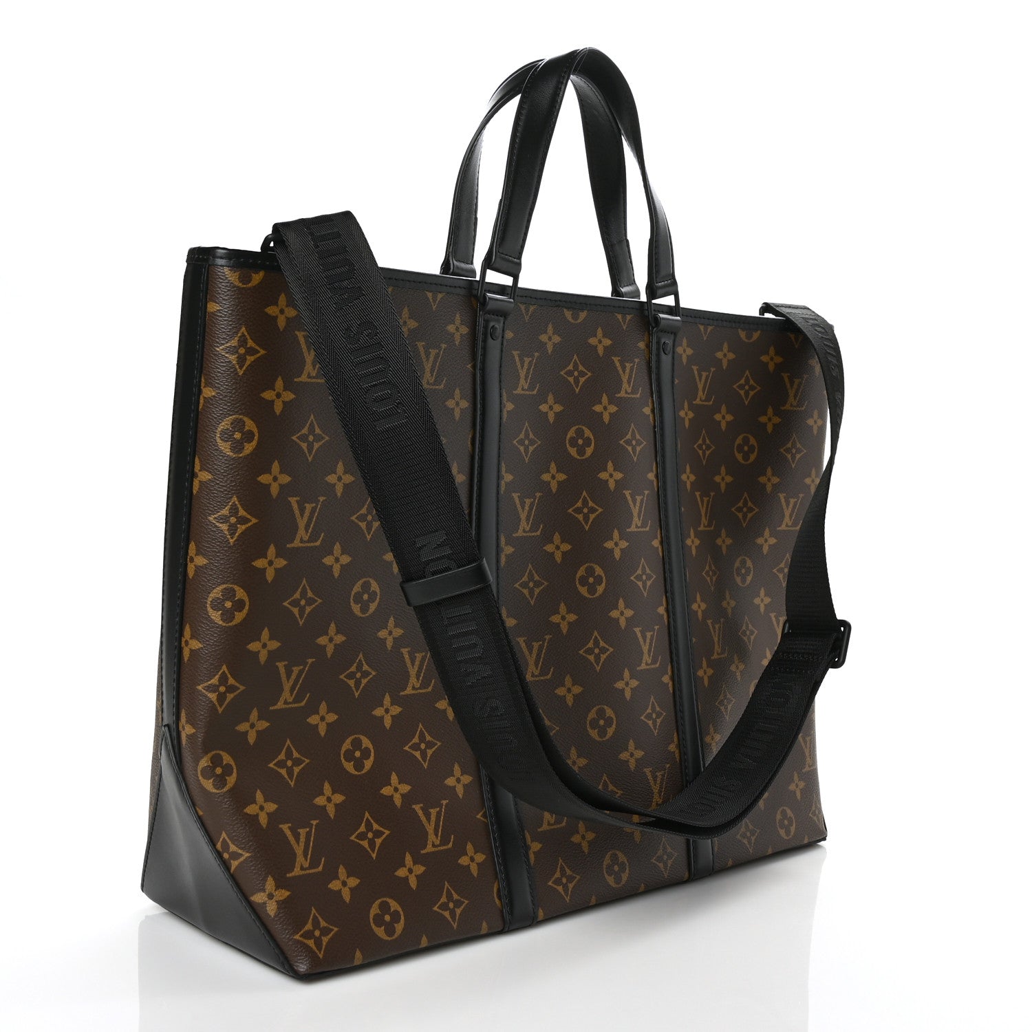 Louis Vuitton Monogram Macassar Weekend Tote GM 4 of 8