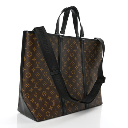 Louis Vuitton Monogram Macassar Weekend Tote GM 4 of 8