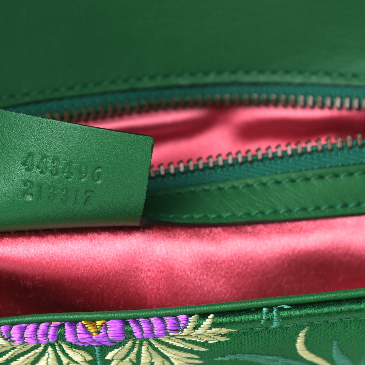 Gucci Jacquard Matelasse Floral Medium GG Marmont Shoulder Bag Green 7 of 13