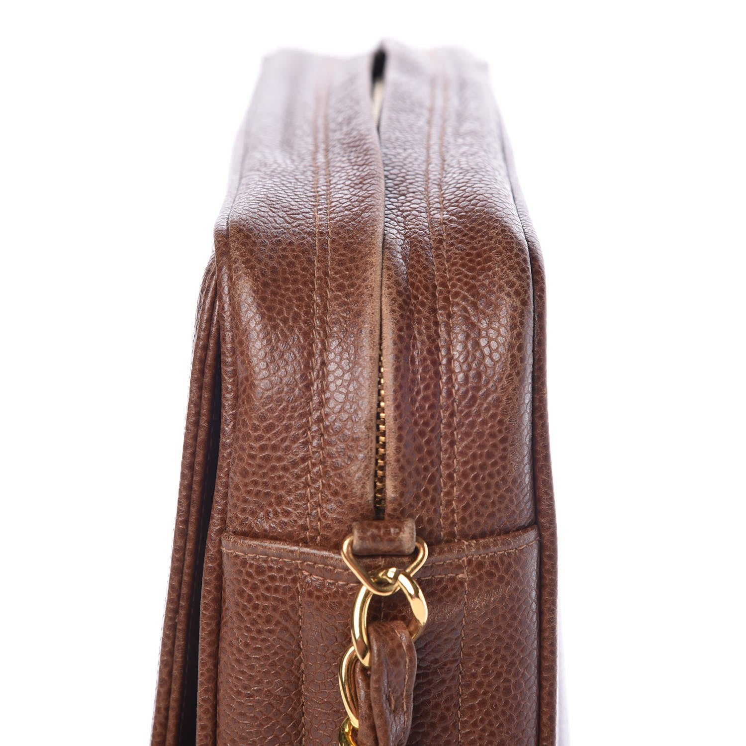 Chanel Caviar Vertical Quilt Bag Brown 16 of 18