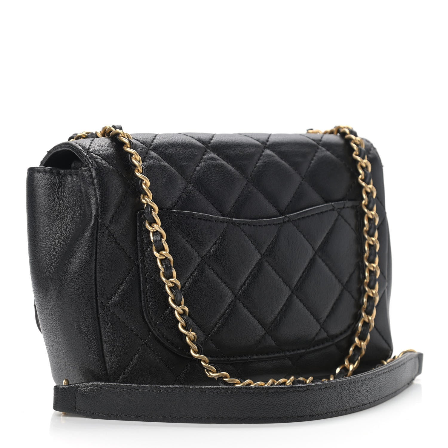 Chanel Lambskin Quilted Small Camellia Flower Flap Black 4 of 11