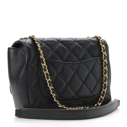 Chanel Lambskin Quilted Small Camellia Flower Flap Black 4 of 11