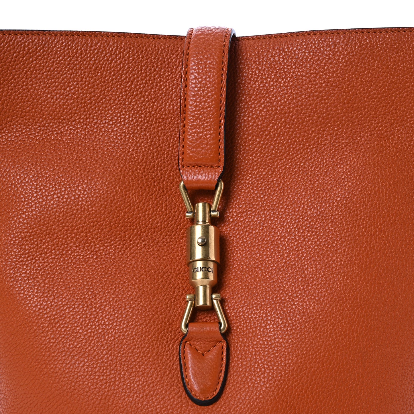 Soft Grained Calfskin Small Jackie Bucket Bag Orange
