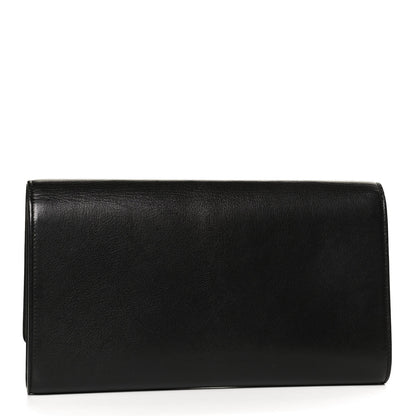 Saint Laurent Calfskin Monogram Large Belle De Jour Clutch Black 3 of 9