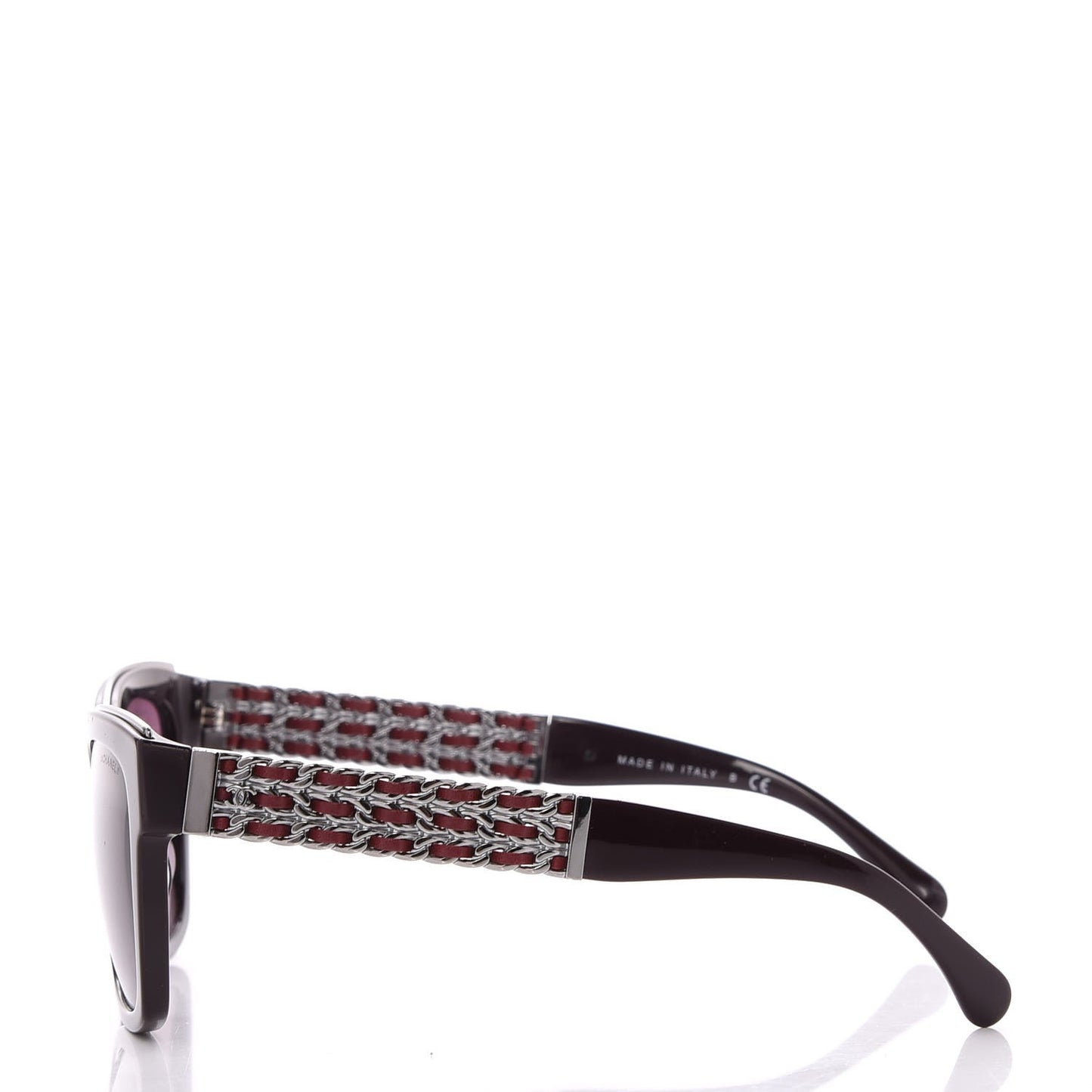 Square Chain Sunglasses 5362-Q-A Burgundy