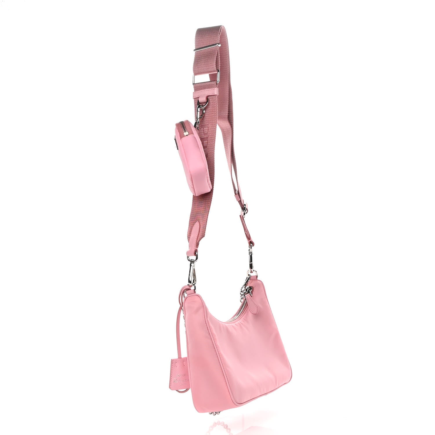 Prada Nylon Re-Edition 2005 Shoulder Bag Rosa 2 of 12